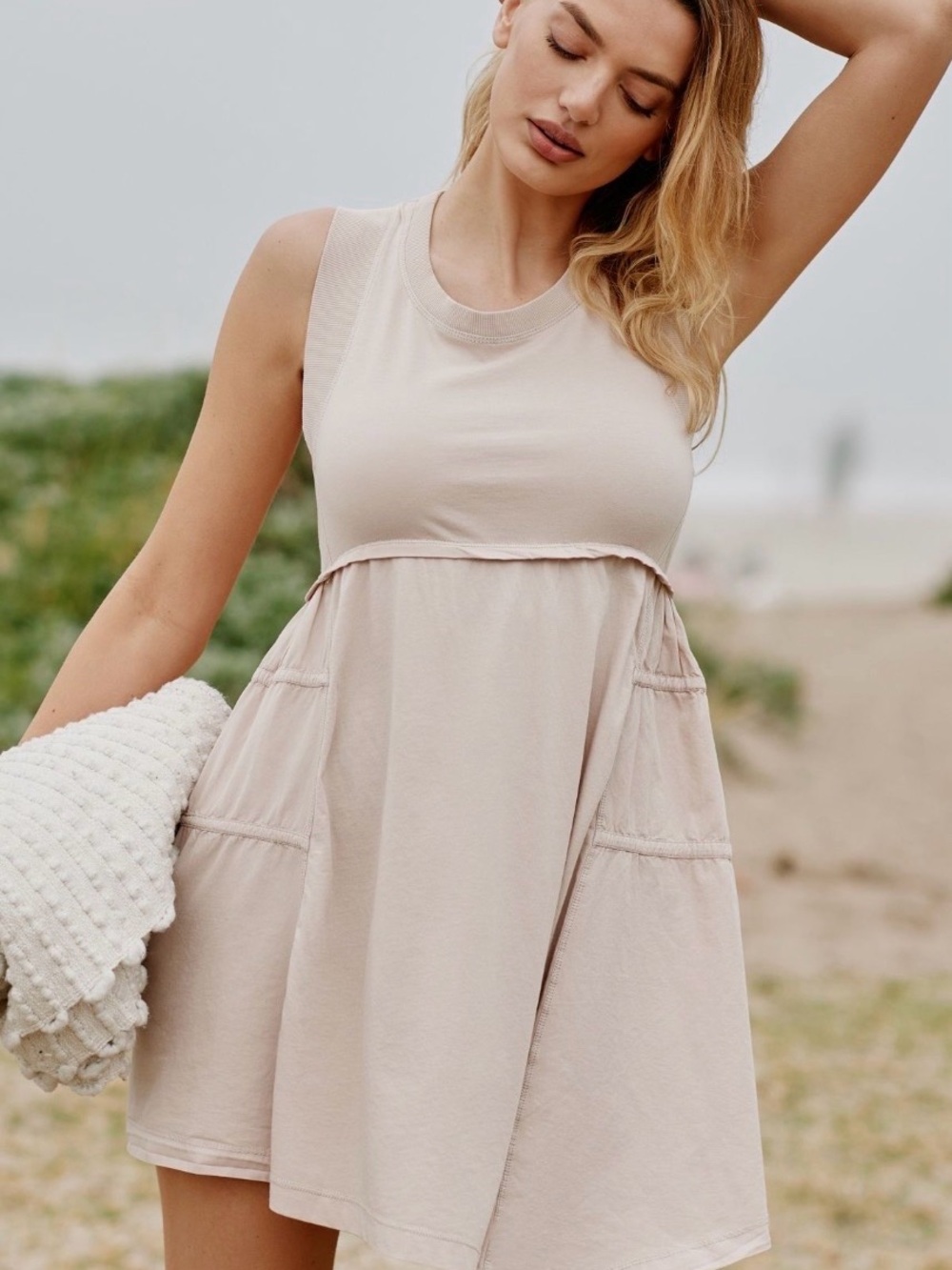 💜Anthropologie Sleeveless Asymmetrical Mini Dress | Size M